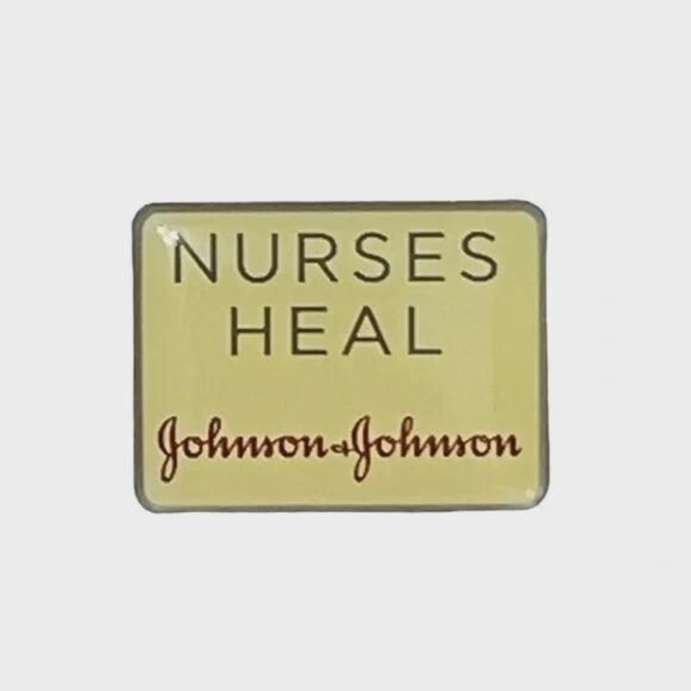 Nurses Heal Johnson & Johnson Lapel Vest Hat Pin